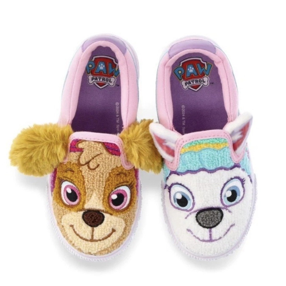 Paw Patrol Toddler Kids Fleece Slip-On Sneakers Shoes Girls Size 10 Skye Everest